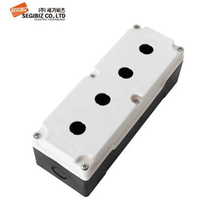 SEGIBIZ Push Button Box, Plastic, 4-Hole, Ø22, 70 mm, White SG-PB-220470W