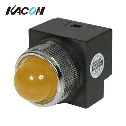 KACON Pilot Lamp, General Purpose, Ø25, Yellow, AC/DC24V KR254Y