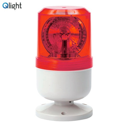 QLIGHT Rotating Warning Light, 80mm, LED, Red, AC110V S80LRK-110-R