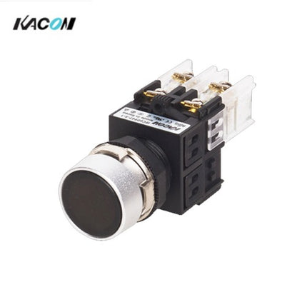 KACON Push Button Switch, Illuminated, Ø25mm, Red, AC220V K25F-27R-AL