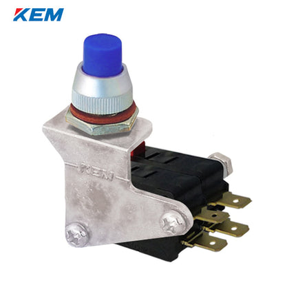 KEM Push Button Switch, Non-Illuminated, Ø10, Protruding Type, Blue, KP-10-2B AC250V 8A 2a2b