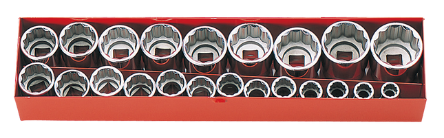 KOKEN 1/2" Drive Socket Set, 12-Point 4251M-12P