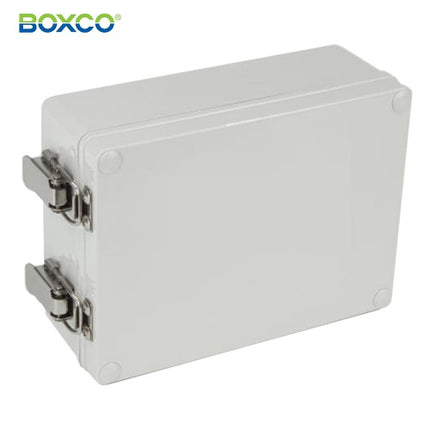 BOXCO Terminal Box, Plastic Enclosure, Hinge Type, ABS, Gray Cover BC-AGH-201516
