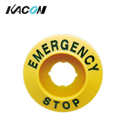 KACON Emergency Stop Switch Nameplate (Pack of 20) HP117C