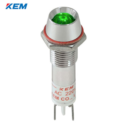 KEM KEM LED Indicator Light, Ø8, High-Brightness, DC5V, Green KLRAU-08D05-G