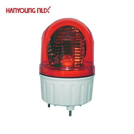HANYOUNG Rotating Warning Light, LED, Round Cap, Rotating Illumination, Buzzer, Ø60mm, Red, AC110-220V T060-PFA11R-D