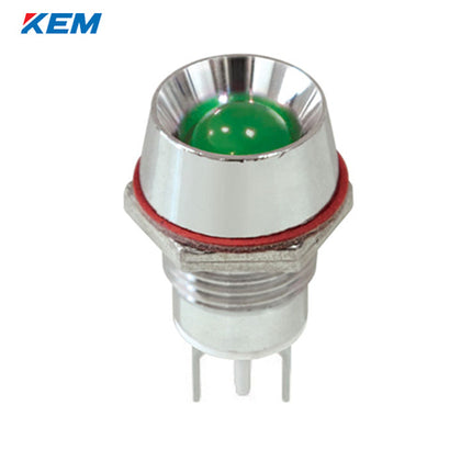 KEM KEM LED Indicator Light, Ø12mm, Standard-Brightness, DC3V, Green (Pack of 50) KL-12D03G