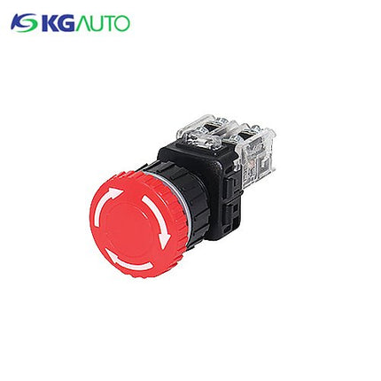 KG AUTO Emergency Stop Switch, Ø22, Non-Illuminated, Green, KGE-N4R1G 1a1b