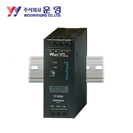 WOONYOUNG Switching Power Supply (SMPS), DIN Rail Mount WYSP-75S12D