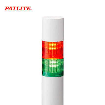 PATLITE Signal Tower Light, LED, Buzzer, Ø50mm, 2-Tier, DC12V LR5-201WJBW-RG