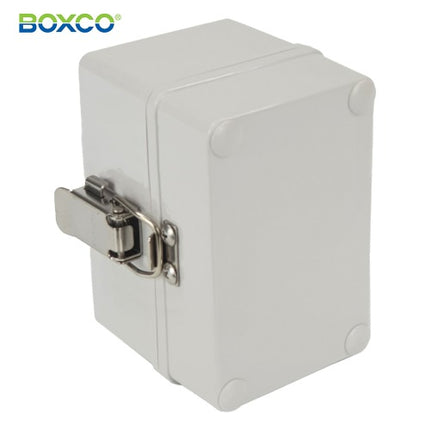 BOXCO Terminal Box, Plastic Enclosure, Hinge Type, ABS, Gray Cover BC-AGH-081307