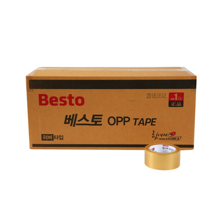 BESTO OPP Tape, Acrylic BS-A50-BE beige/48MM*50M (x50 pack)