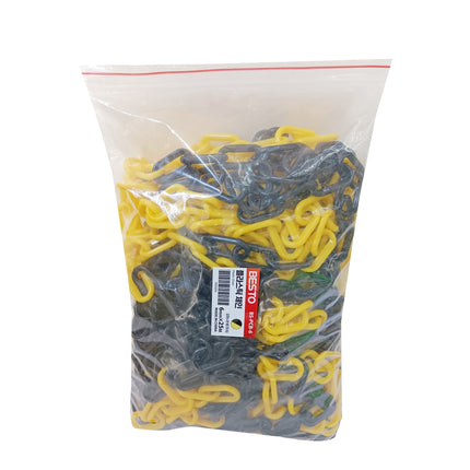 BESTO Plastic Chain, Bulk Type BS-PCB-6 6MM*25M black/yellow