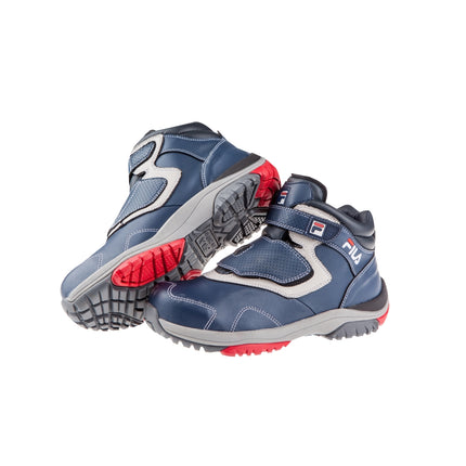 FILA Velcro Safety Shoes F-602 6"-240MM/NAVY+RED