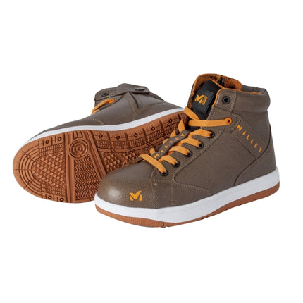 MILLET Standard Duty Mid-Cut Work Shoes M-004 6"-290MM/BROWN