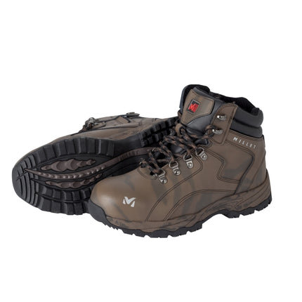 MILLET Military-Style Mid-Cut Safety Boots M-009 6"-270MM/DK.BROWN