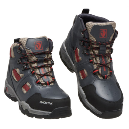 BLACKYAK WORKWEAR Hiking Boot-Style Safety Shoes YAK-65 6"-240mm/GRAY