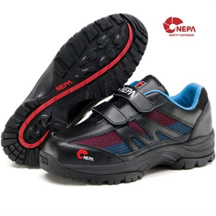 NEPA Velcro Safety Shoes GT-104 4"-265mm/BLACK+BLUE