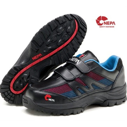 NEPA Velcro Safety Shoes GT-104 4"-275mm/BLACK+BLUE