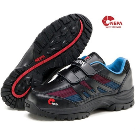 NEPA Velcro Safety Shoes GT-104 4"-285mm/BLACK+BLUE