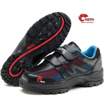 NEPA Velcro Safety Shoes GT-104 4"-290mm/BLACK+BLUE