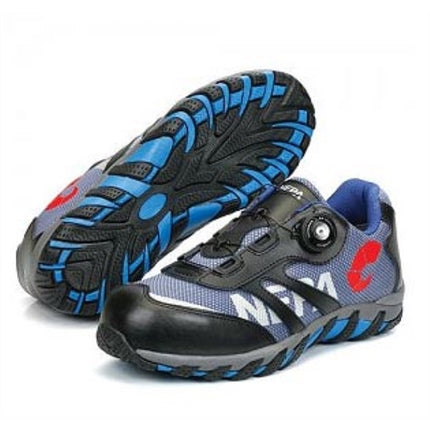 NEPA One-Touch Free-Lock Lightweight Safety Shoes GT-124 4"-275mm/BLACK+BLUE