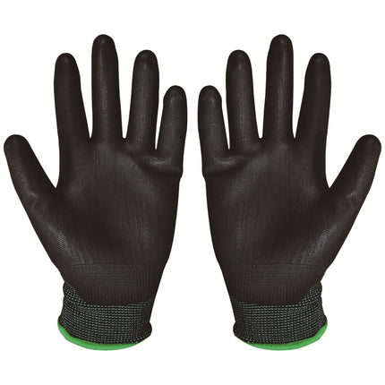 GUARDMAN PU Palm Coated Gloves GD-PBL BK/L (x10 pack)