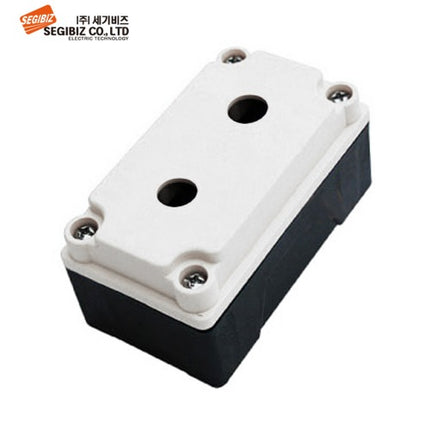 SEGIBIZ Push Button Box, Plastic, Mini, 2-Hole, Ø12, White SG-PB-1202W