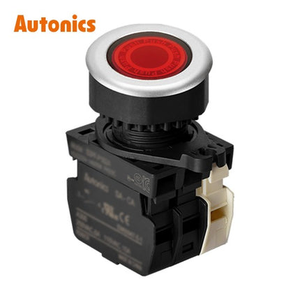 AUTONICS Push Button Switch, LED Illuminated, Ø30, Red, A1 B1 LED AC S3PF-P3RABL