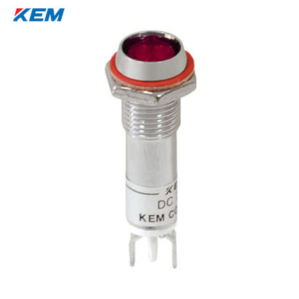 KEM KEM LED Indicator Light, Ø8, High-Brightness, DC48V, Red KLDU-08D48-R