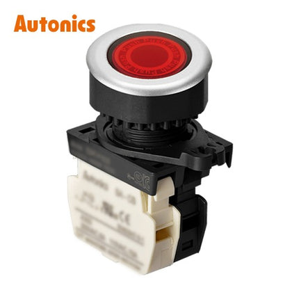 AUTONICS Push Button Switch, LED Illuminated, Ø30, Red, B1 LED AC S3PF-P3RBLM