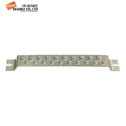 SEGIBIZ Grounding Busbar Terminal Block (Ground Bar), 2-Row, 20P SG-EB2-20P