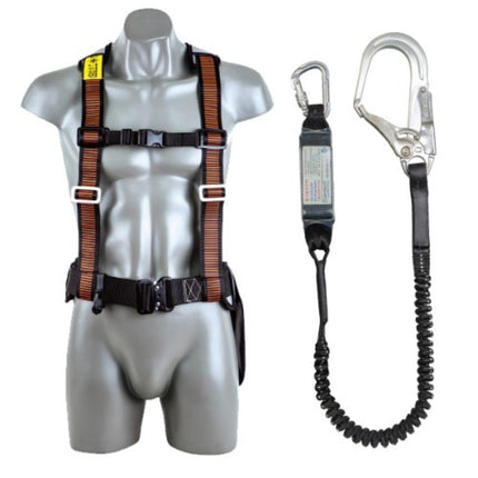 KUKJE SAFETY Upper Body Safety Harness K031-4-0008 AL/large-diameter/double elastic/Y/lanyard