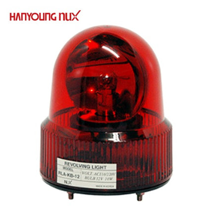HANYOUNG Rotating Warning Light, LED, Rotating Illumination, Ø118mm, Red, AC110-220V RLA-KBBA11RD