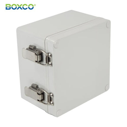 BOXCO Terminal Box, Plastic Enclosure, Hinge Type, ABS, Gray Cover BC-AGH-212310