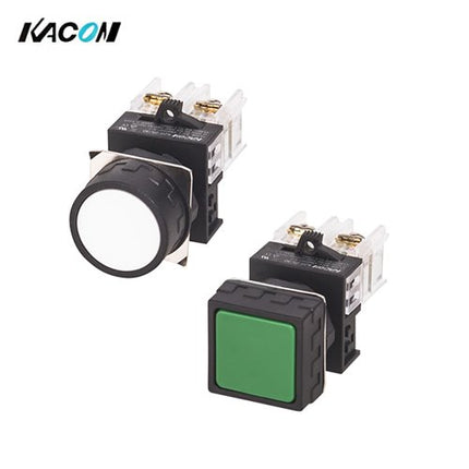 KACON Push Button Switch, Non-Illuminated, Ø30mm, Round, Red K30-21R