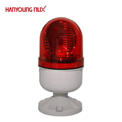 HANYOUNG Rotating Warning Light, LED, Round Cap, Rotating Illumination, Ø84mm, Red, AC110-220V T084-PAA11R-M