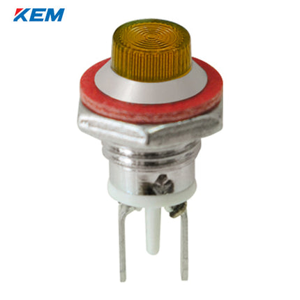 KEM KEM LED Indicator Light, Ø8, High-Brightness, DC3V, Yellow KLCU-08D03Y