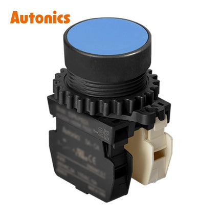 AUTONICS Push Button Switch, Non-Illuminated, Momentary, Ø30mm, Blue, 1a1b S3PR-P1BAB