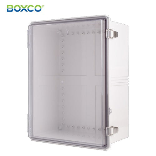 BOXCO Terminal Box, Plastic Enclosure, Hinge Type, ABS, Transparent Cover BC-ATP-354520