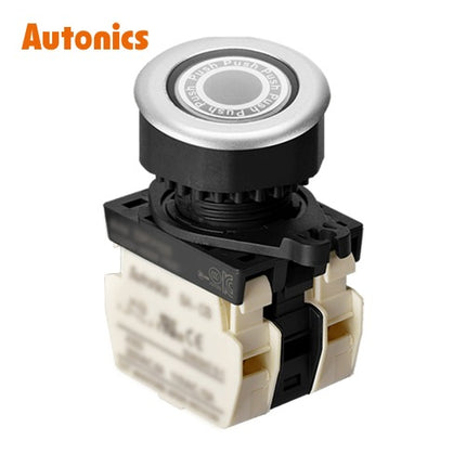AUTONICS Push Button Switch, LED Illuminated, Ø30, White, B2 LED DC S3PF-P3W2BDM