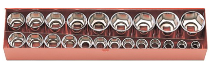 KOKEN 1/2" Drive Socket Set, 6-Point 4251A-6P