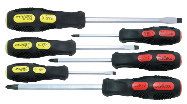 KOKEN Striking Screwdriver Set 166-PS/6PCS(+,-)