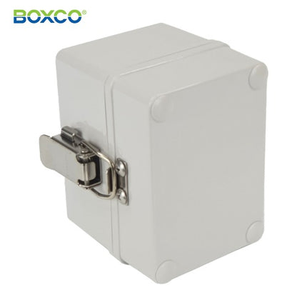 BOXCO Terminal Box, Plastic Enclosure, Hinge Type, ABS, Gray Cover BC-AGH-081107