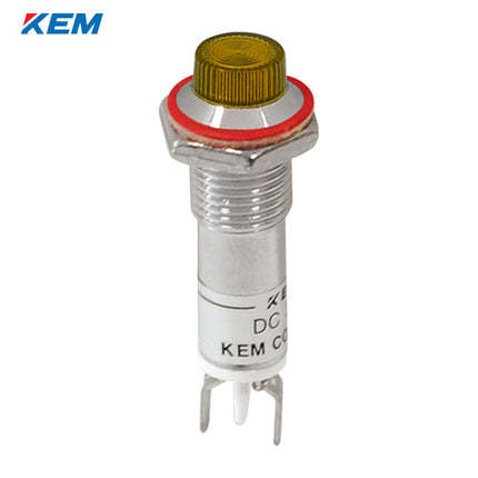 KEM KEM LED Indicator Light, Ø8mm, High-Brightness, DC12V, Yellow KLCU-08D12-Y