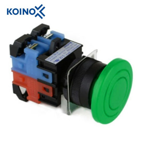 KOINO Emergency Stop Switch, Ø22, Green, KH-2201EB-11G 1a1b