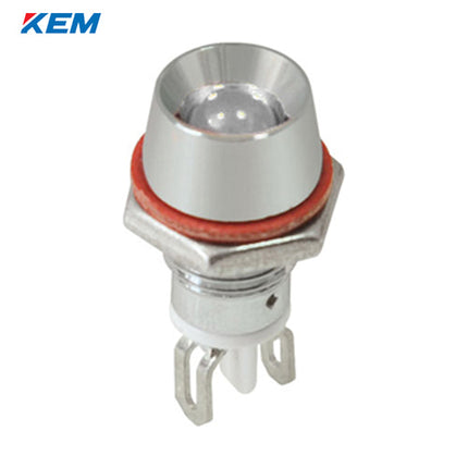 KEM KEM LED Indicator Light, Ø8, Standard-Brightness, DC3V, White Housing, Red Illumination (Pack of 100) KL-08D03W