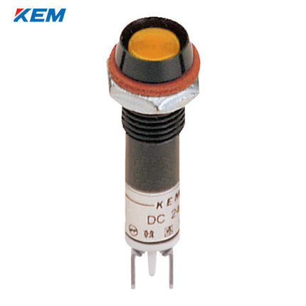 KEM KEM LED Indicator Light, Ø8, High-Brightness, DC5V, Yellow Y KLDSU-08D05