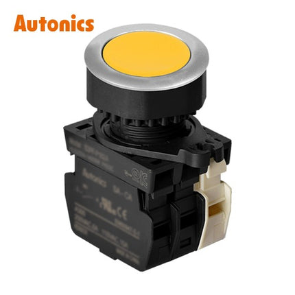 AUTONICS Push Button Switch, Non-Illuminated, Ø30mm, Yellow, 2a1b S3PF-P1Y2ABM