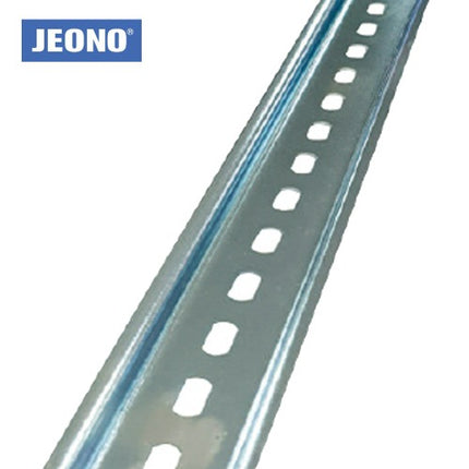 JEONO DIN Rail Channel, Steel, for Modular Terminal Blocks and Circuit Breakers, Cut to Length, 1 m (Pack of 50) JTRN-4